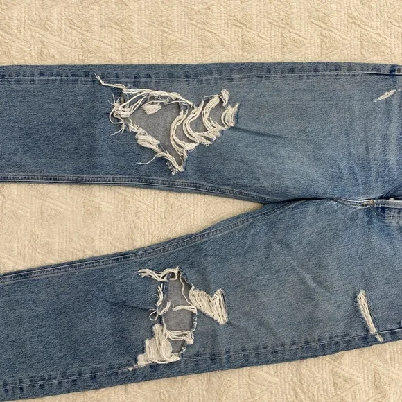 Worn twice AGOLDE 90s distressed boyfriend jeans - Picture 4 of 5